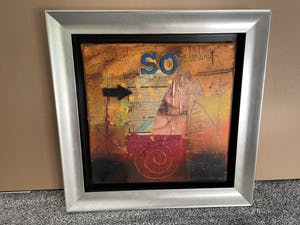 Theo Koster - Collage op doek - So - Ingelijst kopen? Bied vanaf 35!