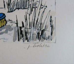 Pieter Holstein - Titel: Landschap - Handgekleurde Litho kopen? Bied vanaf 50!