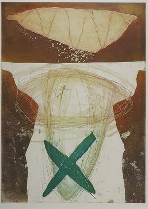 Hans Laban - Kleurenets, Zonder titel - Ingelijst (Groot) kopen? Bied vanaf 1!