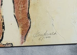 Carla Raadsveld - Zeefdruk op paneel, People I kopen? Bied vanaf 40!