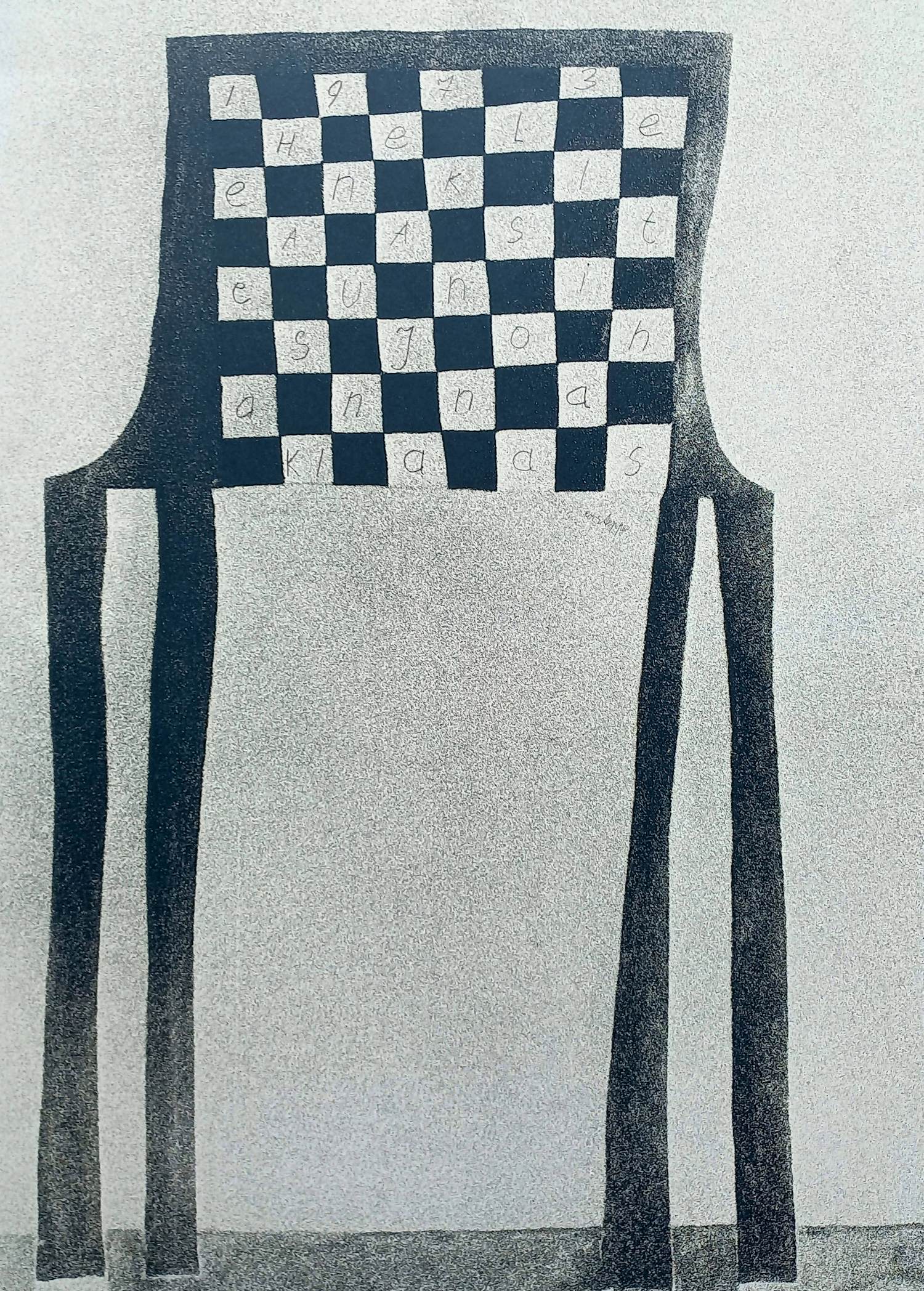 Klaas Gubbels - Schaaktafel, litho verkocht voor € 175!