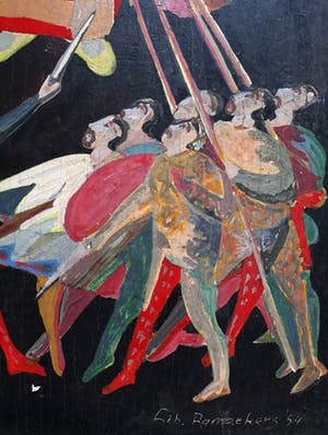 Libert Ramaekers - Religieuze voorstelling, olieverf op paneel (ingelijst) kopen? Bied vanaf 175!