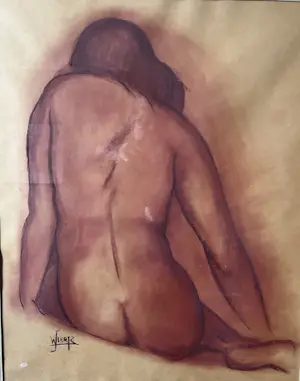 Joub Wiertz - Zittend naakt kopen? Bied vanaf 250!