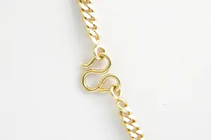 36NV  - Lang Surinaams 18Krt geel-gouden zg. gourmette en ruit collier - gekeurd kopen? Bied vanaf 2247!