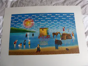 Niet of onleesbaar gesigneerd - Louis Vincent. Litho, Baden in de jaren 20 kopen? Bied vanaf 10!