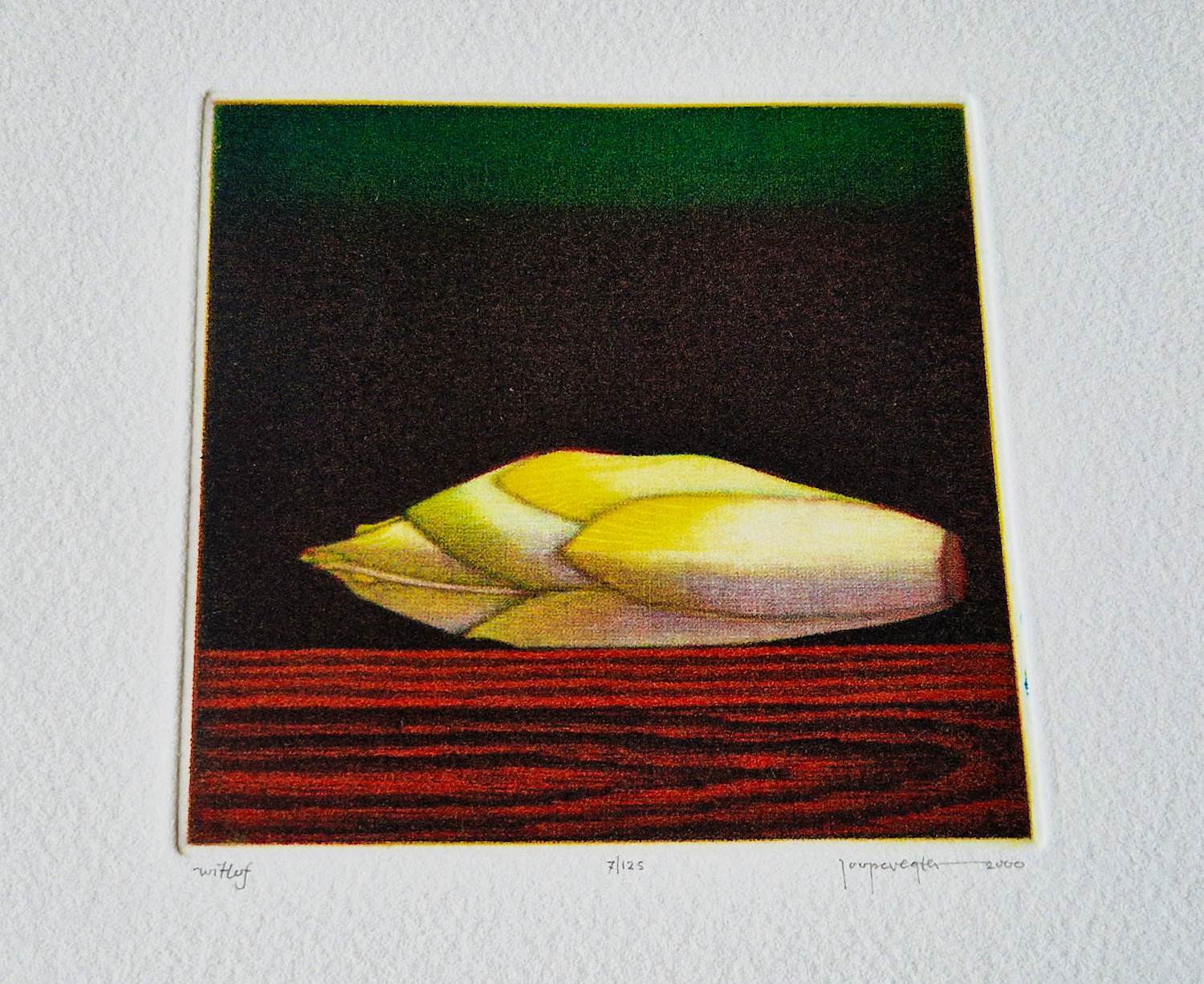 Joop Vegter - Fraaie kleine mezzotint "witlof" - bep. oplage (7/125) - potloodgesigneerd kopen? Bied vanaf 45!