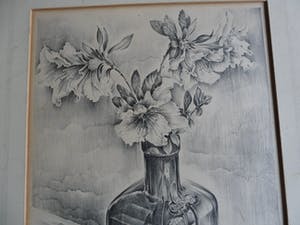 Dirk de Leeuw - Litho , Bloemen in fles. kleine oplagen 25 stuks kopen? Bied vanaf 20!
