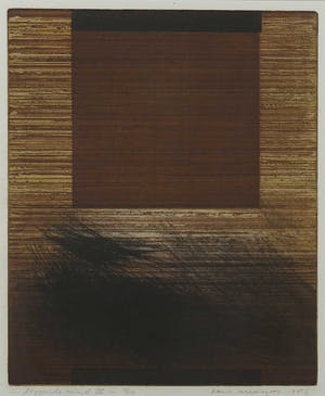 Hans Vredegoor - Lot van twee etsen/aquatints, Liggende wind IV + Een balans - Ingelijst kopen? Bied vanaf 60!