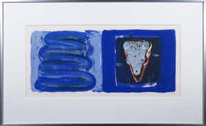 Piet Warffemius - Zeefdruk, Langzaam sneller - Ingelijst verkocht voor € 35!