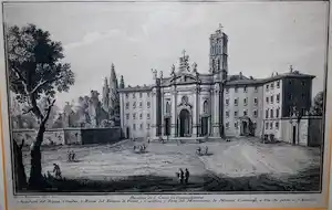 Giovanni Battista Piranesi - en Giuseppe Vasi : Rome-BASILICA DI S.CROCE- gravure ca.1747 - incl kunstboek vendu pour 120€ !