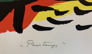 Anton Rooskens - kleurenzeefdruk - 'Printemps' - 1972 (GROOT FORMAAT) kopen? Bied vanaf 549!