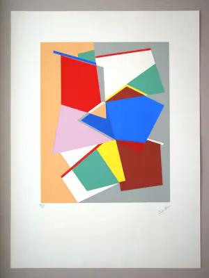 Cicero Dias - Composition abstrait - Originele zeefdruk - 1954 kopen? Bied vanaf 180!