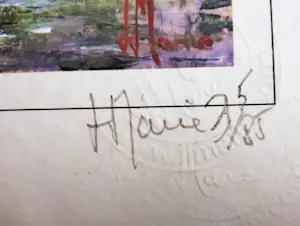 Jean-Jacques Marie - Paysage de vignes dans les Alpilles en Provence. Numérotée 35/85 et signée kopen? Bied vanaf 50!