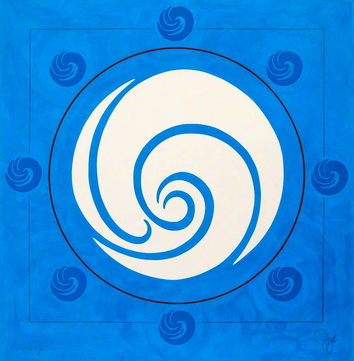 Jack Youngerman - "Galaxy Blue"- Siebdruck - Auflage von 75 - signiert - nummeriert - (93 x 91 cm) kaufen? Bieten Sie von 450!