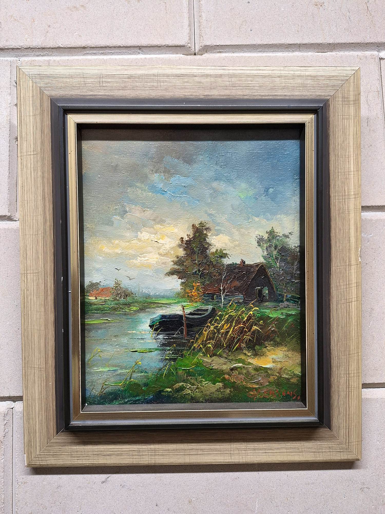 Gerardus Johannes Ernens - Hollands Polder Landschap kopen? Bied vanaf 75!