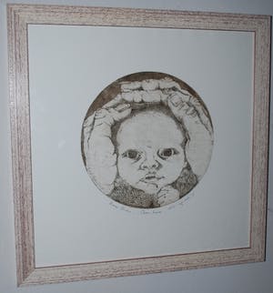Leentje Linders - 2 ingelijste etsen: uit 2007 & 1975 kopen? Bied vanaf 35!