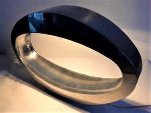 Design tafellamp met rvs/aluminium look merk Massive i.c.m. Philips verkocht voor € 1!