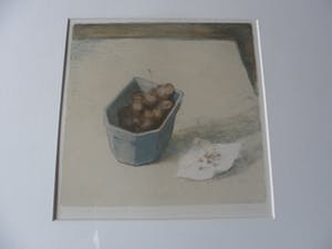 Mart Kempers - Kleurenlitho met een schaal met kersen. kopen? Bied vanaf 40!