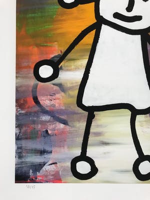 Paul Indrek Kostabi - LAATSTE KANS!!! Gesigneerde, kleurrijke giclée - Pop Up - 2014 - 58/75 kopen? Bied vanaf 1!