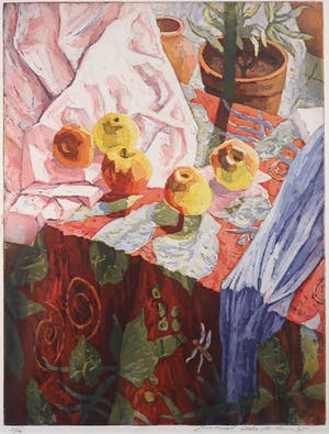 Marcel Schellekens - Kleurenets, Stilleven met appels - Ingelijst (Groot) kopen? Bied vanaf 100!