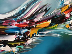 Gena - Abstract Blue kopen? Bied vanaf 300!