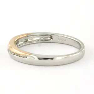 14k bicolour gouden ring met briljant geslepen diamant tot. 0.10ct – F/G - VS/SI kopen? Bied vanaf 350!
