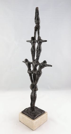 John Bier - Brons en natuursteen, Acrobaten kopen? Bied vanaf 60!