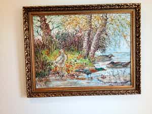 Hein Janning - Eendjes in /aan het water. verkocht voor € 40!