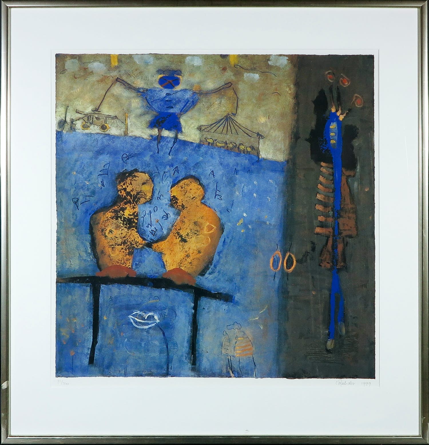 Liesbeth Rahder - Zonder titel - Ingelijst verkocht voor € 50!