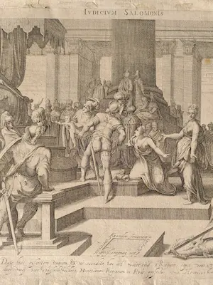 Hendrik Hondius - Ludicium Salomonis (Salomonsoordeel), 1597 kopen? Bied vanaf 150!