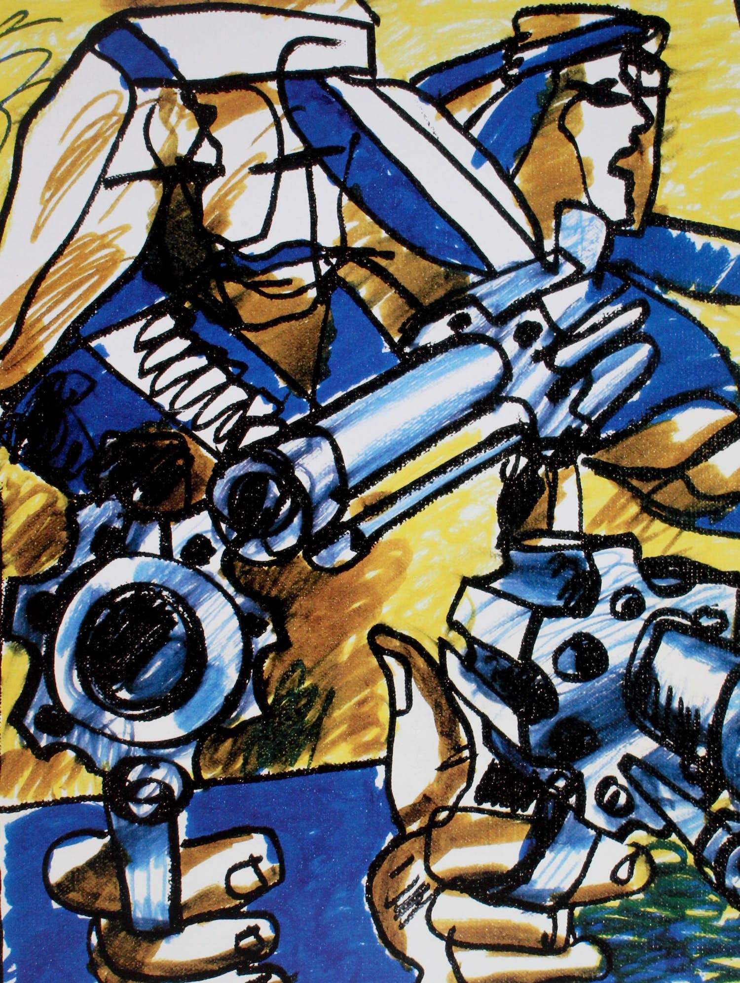 Herman Brood - Offset litho: Guns(&roses) verkocht voor € 50!