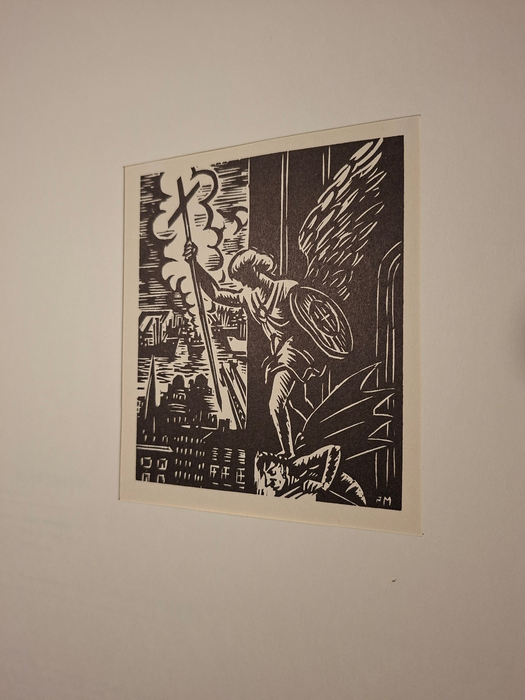 Buy Frans Masereel - Houtsnede, Titel, "Sint Michael en de Duivel".? Bid from 35!