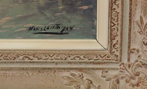 Hans Lenteman - Olieverf op doek, Plasgezicht met eenden - Ingelijst (Groot) kopen? Bied vanaf 80!