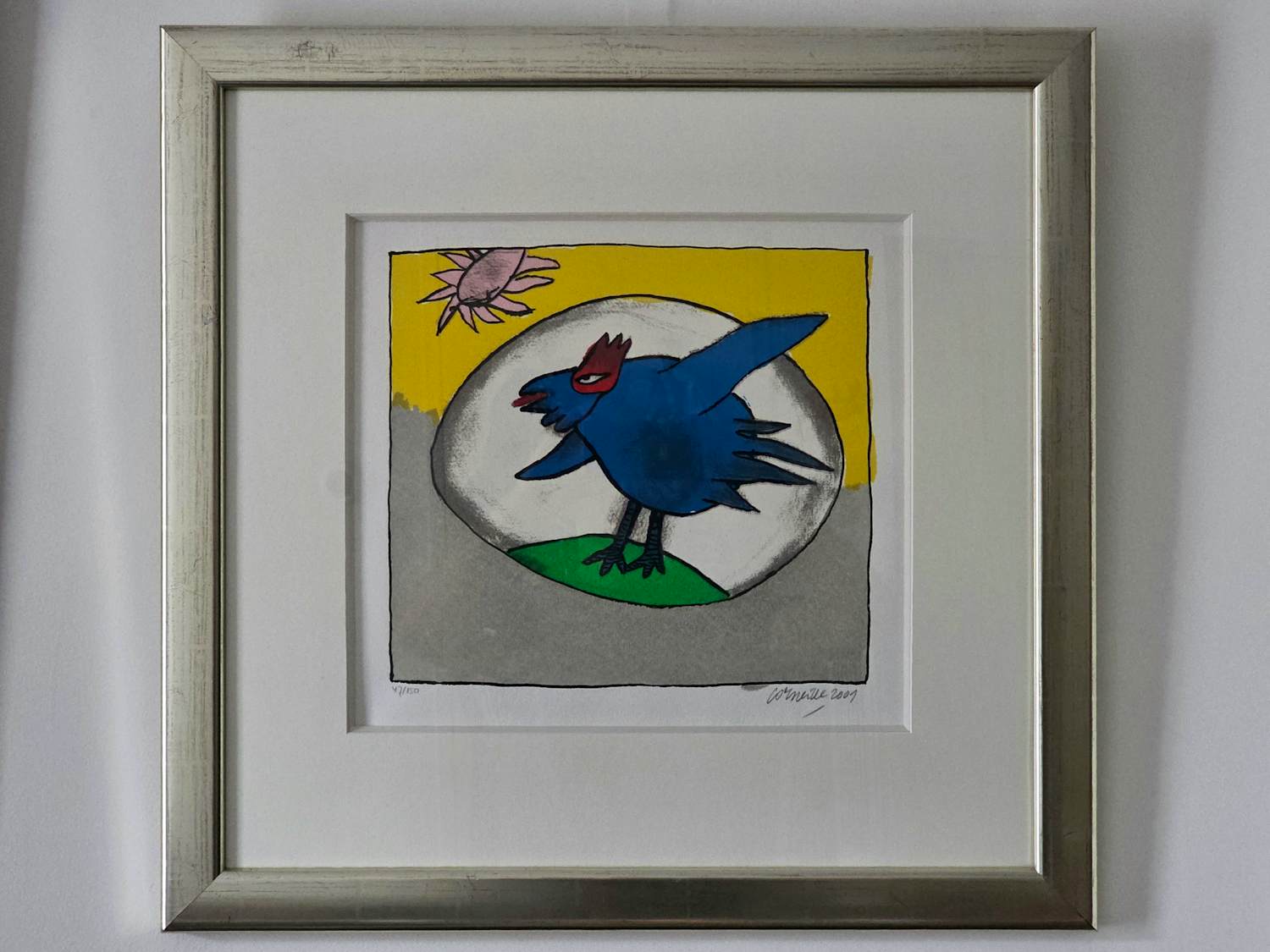 AcheterCorneille - Blauwe vogel en ei - Gesigneerd - 2001? Enchérissez de 350!