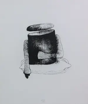 Lies Lantinga - Set van 2 litho's, Kom kleef in mij & Ik pel... - Ingelijst kopen? Bied vanaf 80!