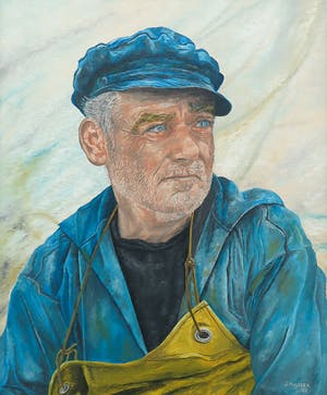 J. Huyssen - Olieverf op doek, Visser - Ingelijst kopen? Bied vanaf 100!