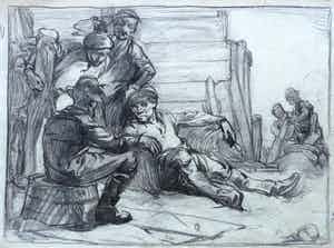 Johannes Josephus Aarts - rustende landarbeiders verkocht voor € 35!