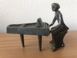 Brons (Onbekend) - 4 Bronze beelden van een orkestje. kopen? Bied vanaf 45!