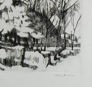 Tilly Krone - Landschap met bomen, en vier andere (5x) kopen? Bied vanaf 25!