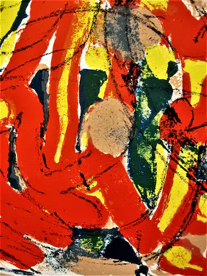 Gustave Bolin - Grote 1971 Lithografie "compositie/centrifuge" - potloodgesigneerd kopen? Bied vanaf 52!