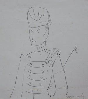 Samuel Jessurun de Mesquita - potloodtekening: Brits-Indische soldaat kopen? Bied vanaf 149!