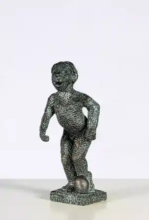 Carolein Smit - Bronzen beeld, Klein jongetje met bal vendu pour 150€ !