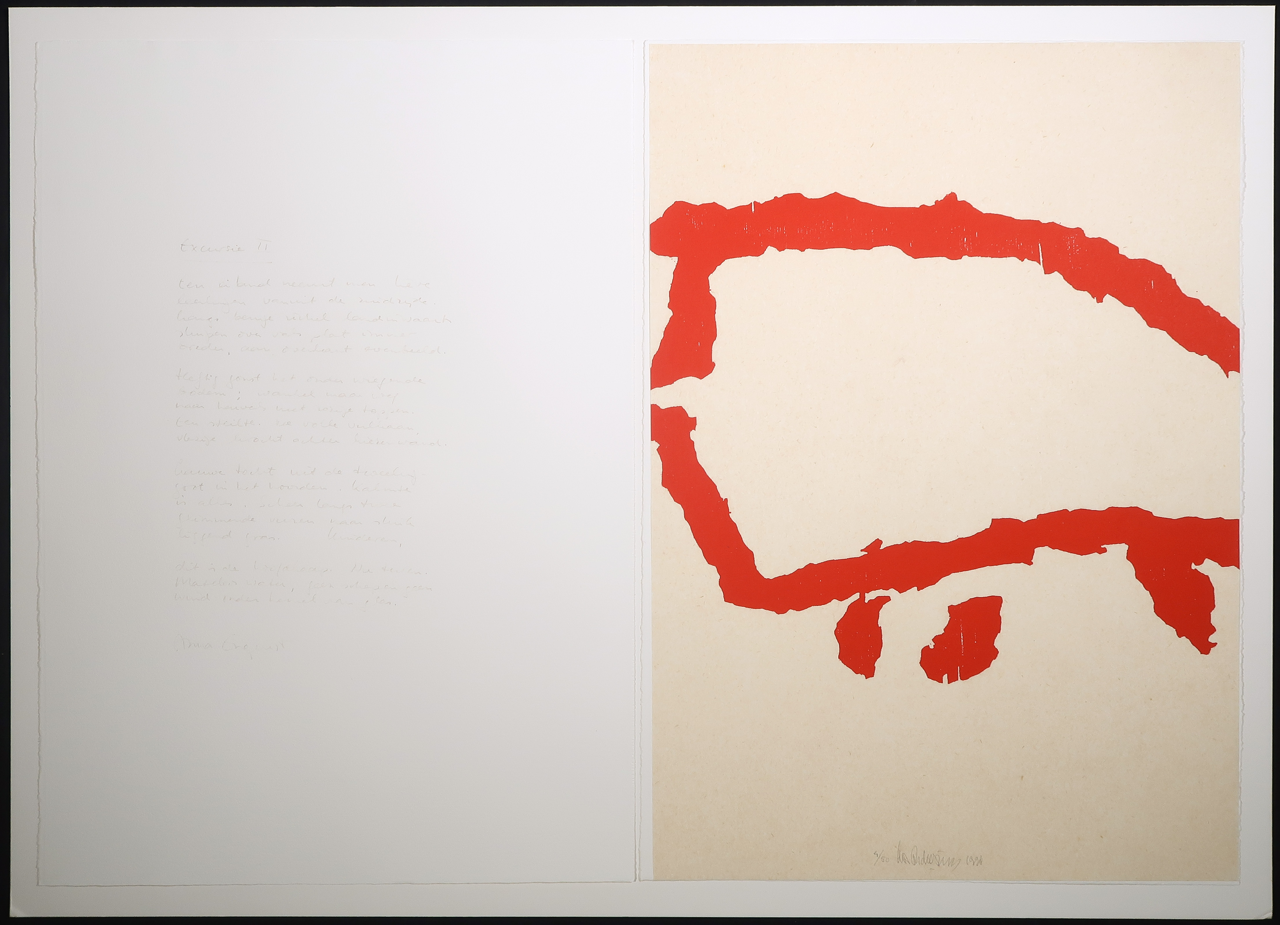 Cees Andriessen - Grafiek Nu & Poëzie - Houtsnede + Gedicht van Anna Enquist kopen? Bied vanaf 20!