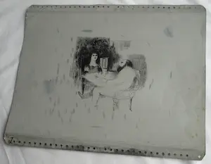 Metten Koornstra - Originele drukplaat , “Kunstenaar met model” – ca 1970 kopen? Bied vanaf 20!