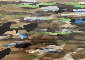 Arnold Niewendam - Tweeluik - Collage, landschap zonder titel, kopen? Bied vanaf 120!