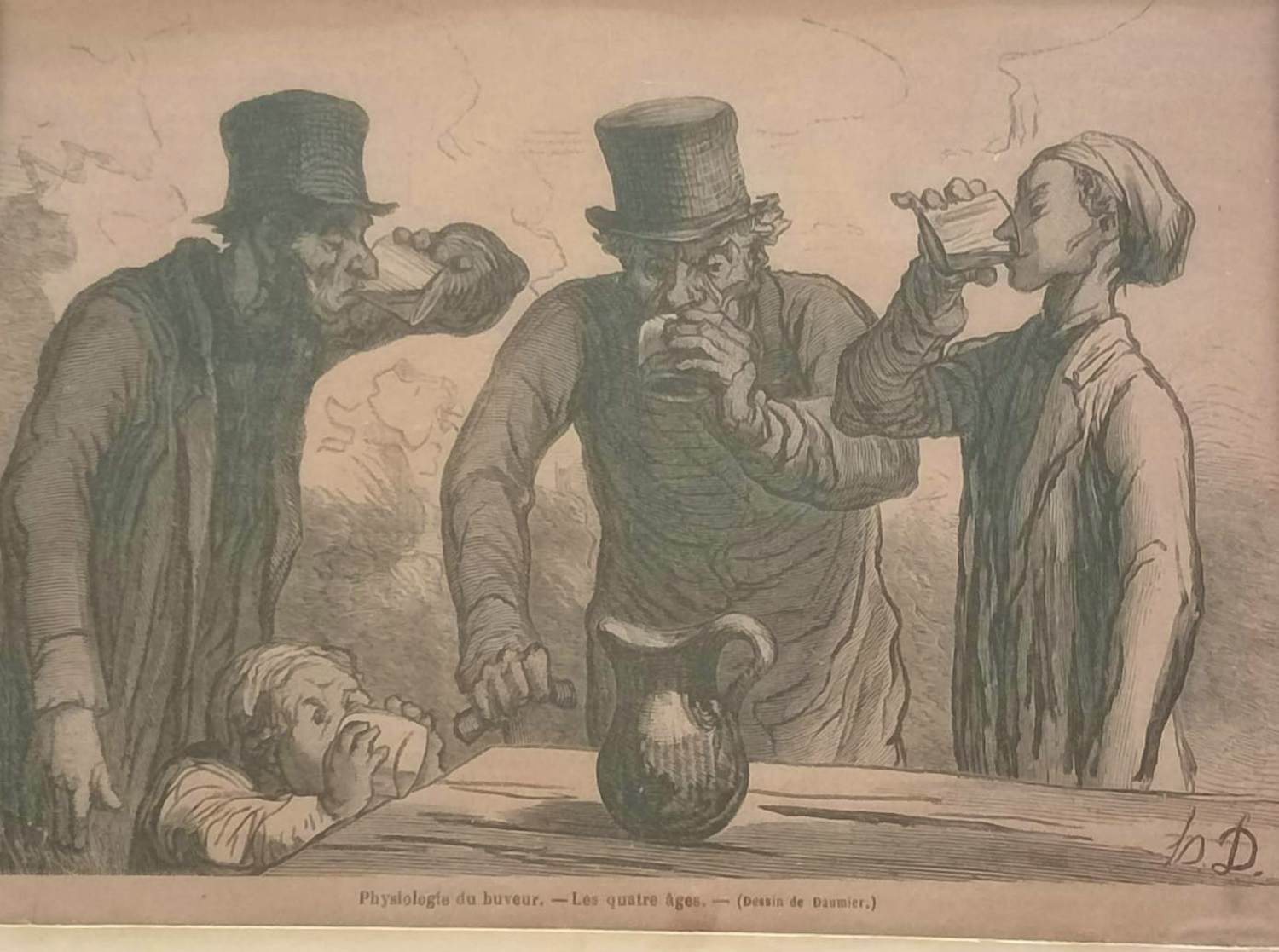 Honore Daumier - Physiologie du buveurs Drinkende mensen kopen? Bied vanaf 100!