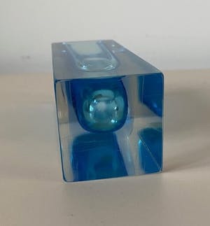 Flavio Poli - Vintage Lichtblauwe Mandruzzato glazen vaas kopen? Bied vanaf 50!