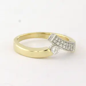 DIAMONDE 14k bicolour gouden ring met briljant geslepen diamant tot. 0.50ct kaufen? Bieten Sie von 660!