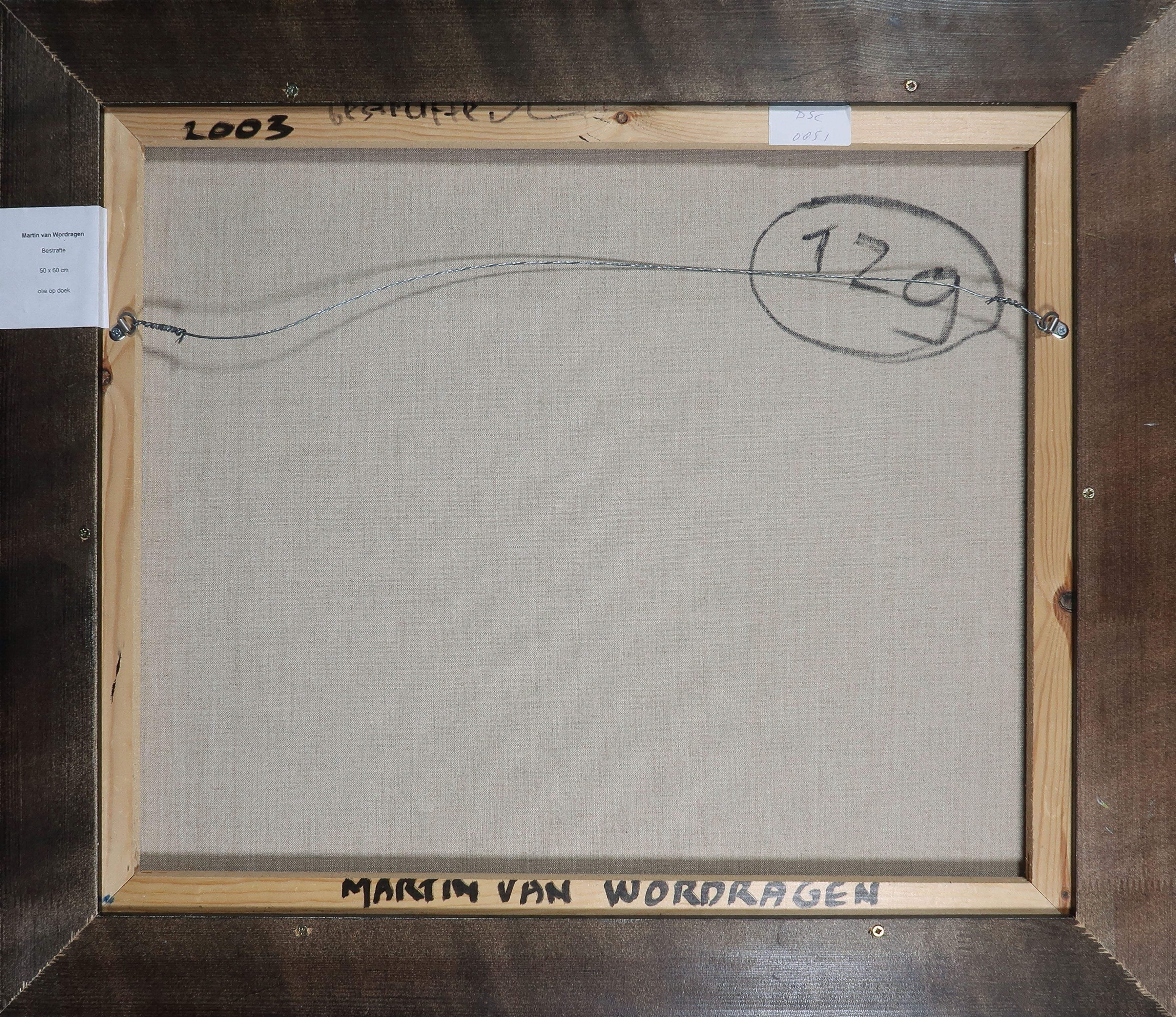 Martin van Wordragen - Olieverf op doek, Bestraffe - Ingelijst kopen? Bied vanaf 200!