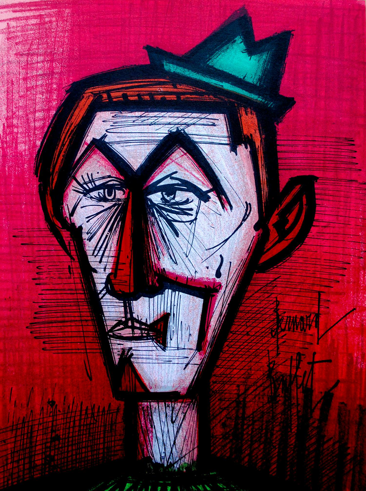 Buy Bernard Buffet - De Rode Clown, originele litho (Mourlot 1967)? Bid from 120!